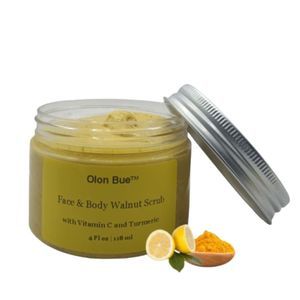Vitamin C and Turmeric Face & Body Apricot Scrub Dark Spot Blemish Remover 4oz